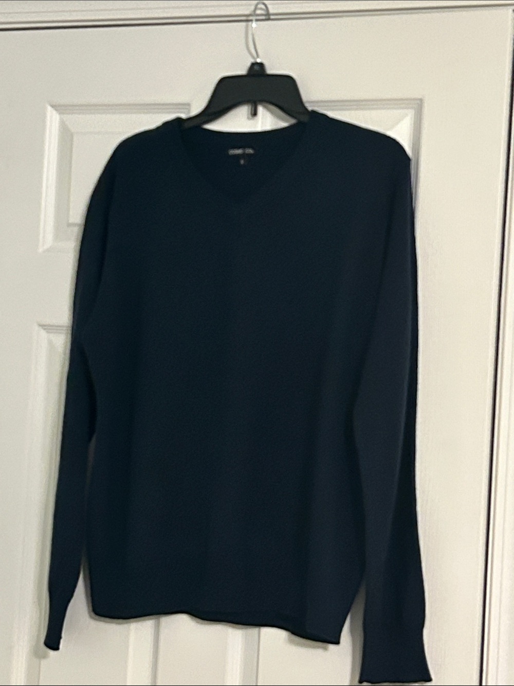 Men's V-Neck Sweater in Navy Blue — Lightweight Everyday Knit